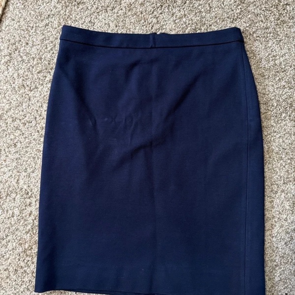 J. Crew Navy Pencil Skirt - Sleek Work Staple